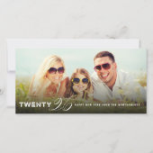 Mixタイポグラフィ2026シンプル年モダン初の写真 シーズンカード (正面)