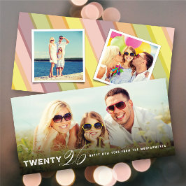 Mixタイポグラフィ2026シンプル年モダン初の写真 シーズンカード