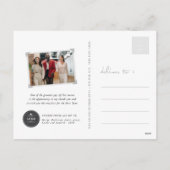 Mixモダンタイポグラフィ2025カレンダー写真新年 シーズンポストカード (裏面)