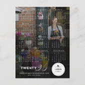 Mixモダンタイポグラフィ2025カレンダー写真新年 シーズンポストカード (正面)