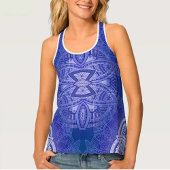 Mix Blue & Navy背景のマンダラ 招待状