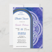 Mix Blue & Navy背景のマンダラ 招待状 (正面)