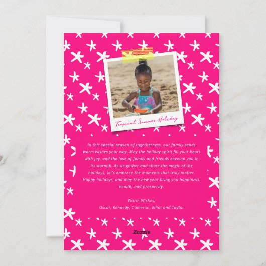 Mix Brush Script 2025タイポグラフィ新年写真3 シーズンカード (裏面)