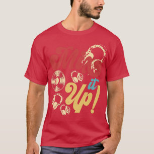 Mix It Up DJ Disk Jockeyおもしろい Music Player Mens W Tシャツ