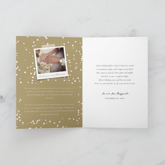 Mix Photoの後を楽しくタイポグラフィ結婚する シーズンカード (内部)