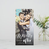 Mix Photoの後を楽しくタイポグラフィ結婚する シーズンカード (スタンド正面)