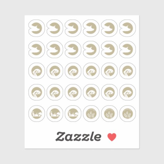 Mix Pork Fish Vegetarian Gluten Free Meal Choice シール (シート)