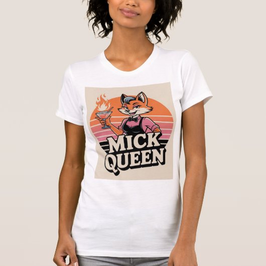 Mix Queen Fox Bartender Shirt Tシャツ (正面)