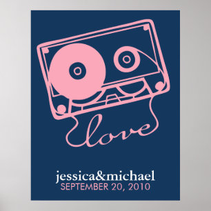 Mix Tape of Love Customizable Wall Art ポスター