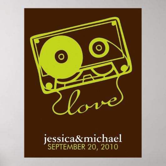 Mix Tape of Love Customizable Wall Art ポスター (正面)