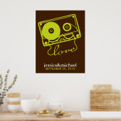 Mix Tape of Love Customizable Wall Art ポスター (キッチン)