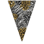 Mixed Animal Print Zebra Leopard Tiger Mixed Print バンティングフラッグ (第2の旗)
