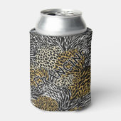 Mixed Animal Print Zebra Leopard Tiger Mixed Print 缶クーラー (缶正面)