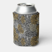 Mixed Animal Print Zebra Leopard Tiger Mixed Print 缶クーラー (缶裏面)