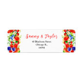 Mixed Berries and Foliage Wedding ラベル (正面)