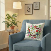 Mixed Berry Floral Throw Pillow クッション