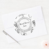 Mixed Berry Jam Sketchラベモダンル ラウンドシール (封筒)