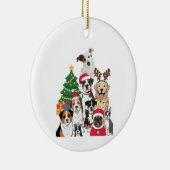 Mixed Breed Dog Christmas Tree Custom Ornament セラミックオーナメント (右)