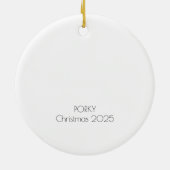 Mixed Breed Dog Christmas Tree Custom Ornament セラミックオーナメント (裏面)