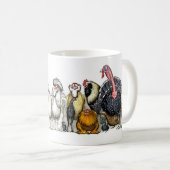 Mixed breeds of chicken and poultry mug コーヒーマグカップ (正面右)