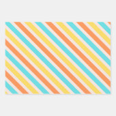 Mixed Colorful Stripes Pattern ラッピングペーパーシート (正面2)