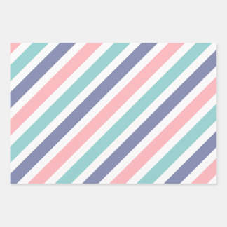 Mixed Colorful Stripes Pattern ラッピングペーパーシート