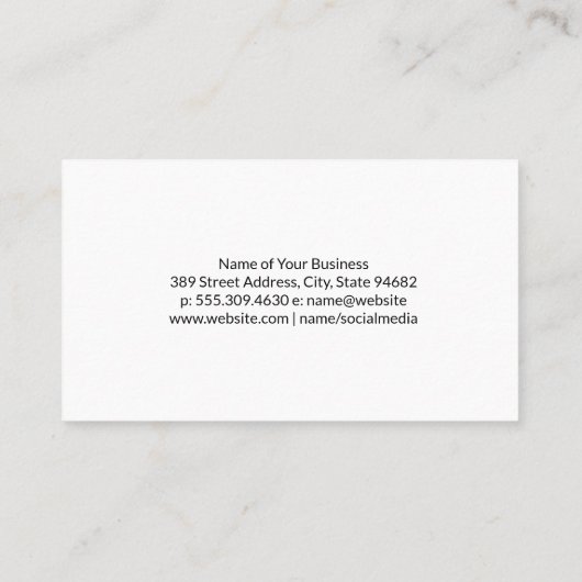 Mixed Drinksイラストレーション | Pastel Foil 名刺 (裏面)