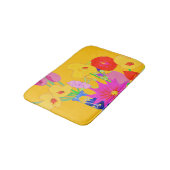 Mixed Floral Bouquets Red Pinks Yellow Bath Mat バスマット (アングル)
