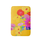 Mixed Floral Bouquets Red Pinks Yellow Bath Mat バスマット (正面縦)