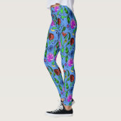 Mixed Floral on Blue Leggings レギンス (左)