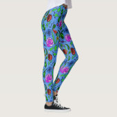 Mixed Floral on Blue Leggings レギンス (右)