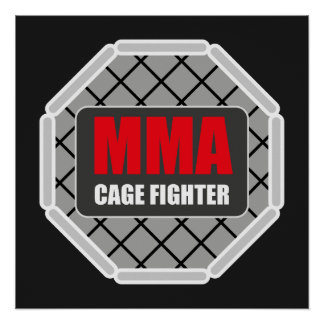 Mixed Martial Arts Cage Fighter MMA ポスター