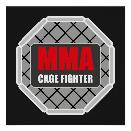 Mixed Martial Arts Cage Fighter MMA ポスター (正面)
