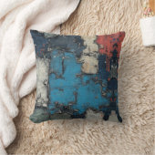 Mixed Media Collage Paint Drip クッション (ブランケット)