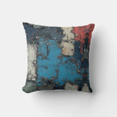 Mixed Media Collage Paint Drip クッション (正面)