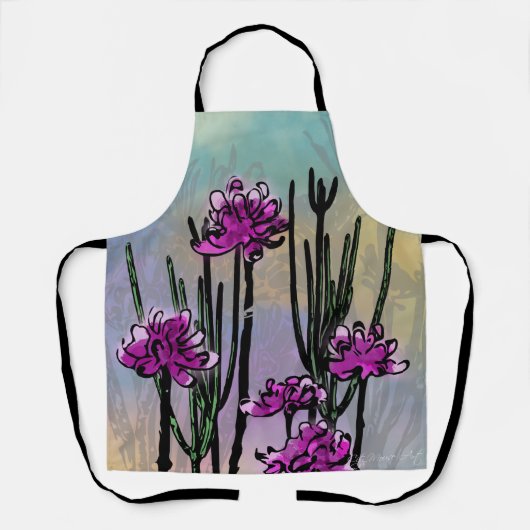 Mixed Media Desert Bloom エプロン (正面)