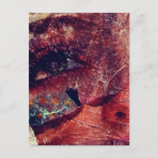 Mixed Media Face Abstract ポストカード (正面)