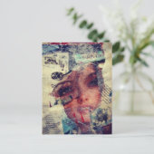 Mixed Media Fashion Tips Abstract Collage ポストカード (スタンド正面)