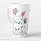 Mixed Media Floral  カフェラテマグ (左アングル)