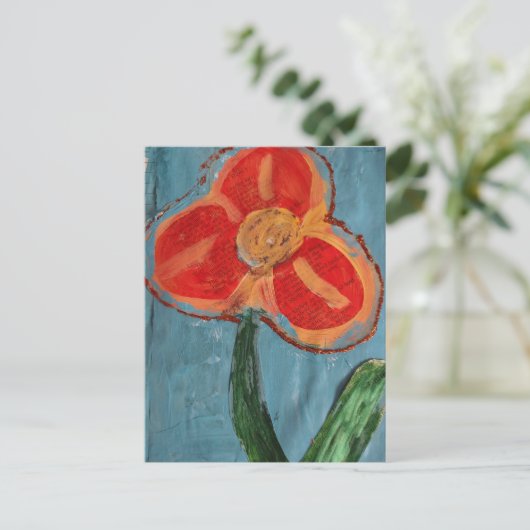 Mixed Media Flower ポストカード (スタンド正面)