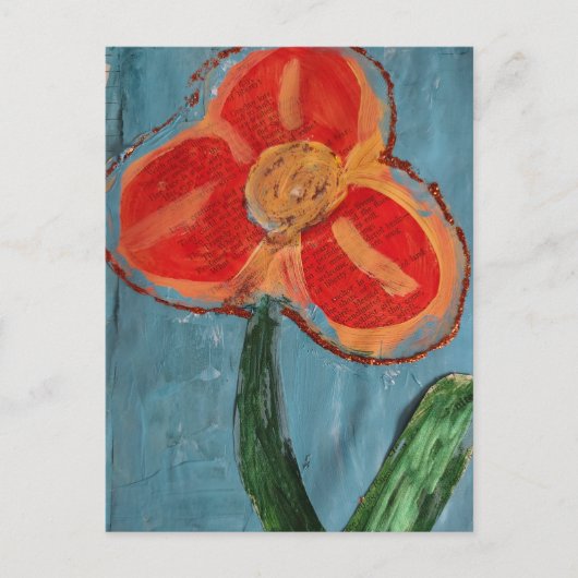 Mixed Media Flower ポストカード (正面)
