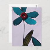 Mixed Media Flower ポストカード (正面/裏面)