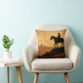 Mixed Media Lone Rider Throw Blanket - Textured We クッション (椅子)