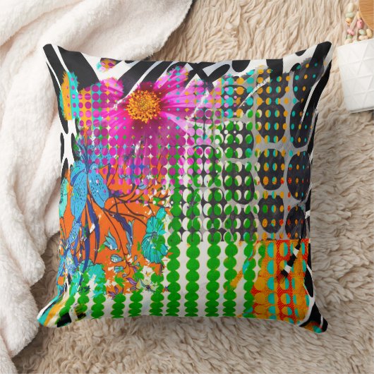 MIXED MEDIA PILLOW クッション (ブランケット)