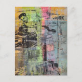 Mixed Media Retro Hobbies Woodworking Men ポストカード (正面)