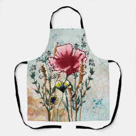 Mixed Media Wildflower Apron エプロン