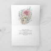 Mixed Media Wildflower Birthday Card カード (内部)