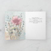 Mixed Media Wildflower Birthday Card カード (内部)