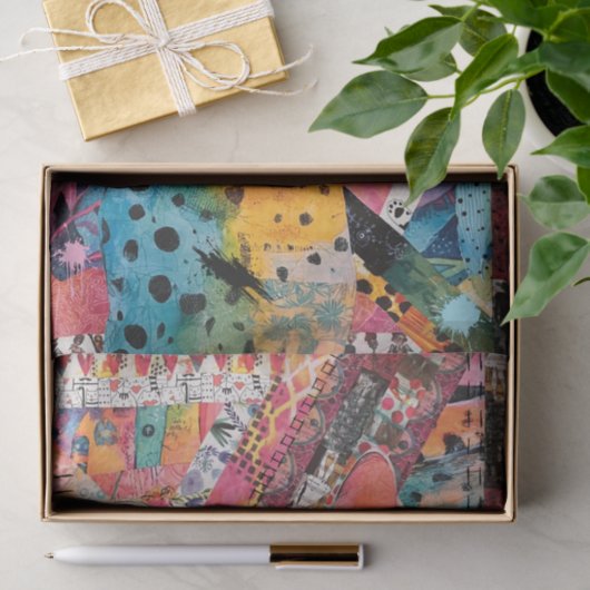 Mixed Mixed Paper Cat Collage Tissue Paper 薄葉紙 (ギフト)