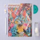 Mixed Mixed Paper Cat Collage Tissue Paper 薄葉紙 (クラフト)